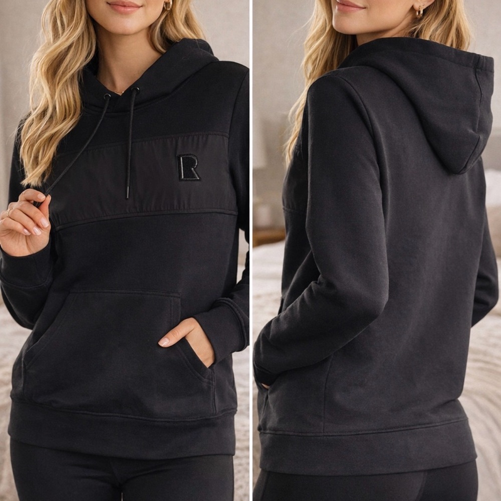 RUDSAK Black Hoodie with Logo Detail